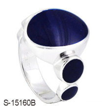 El último diseño de la plata esterlina 925 coció al horno el anillo del hombre del esmalte.